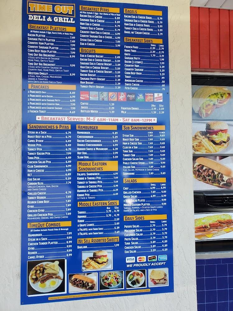 Time Out Deli & Grill Menu image 2